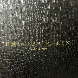 Philipp Plein Black Croc-Embossed Design